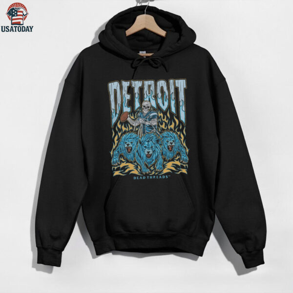 Dead Threads Detroit Skull & Lions T Shirt