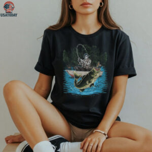Dead Threads Skeleton Bass Fishing Graphic T Shirt