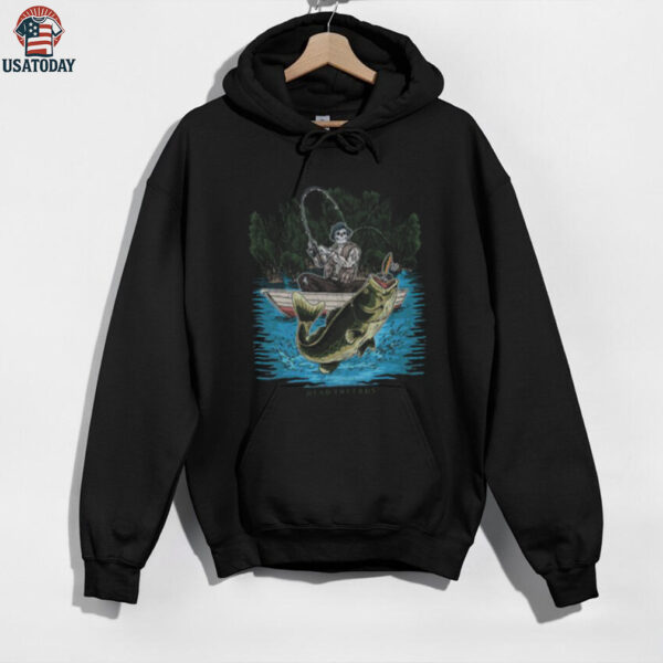 Dead Threads Skeleton Bass Fishing Graphic T Shirt