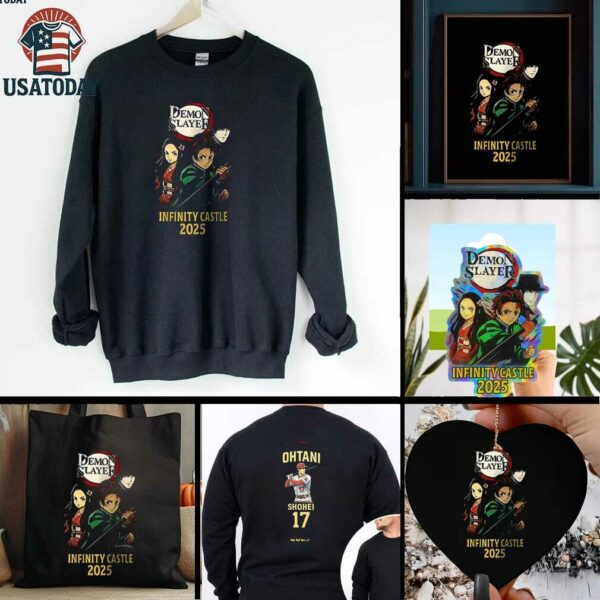 Demon Slayer Infinity Castle x 2025 Shohei Ohtani 17 Anime baseball shirt