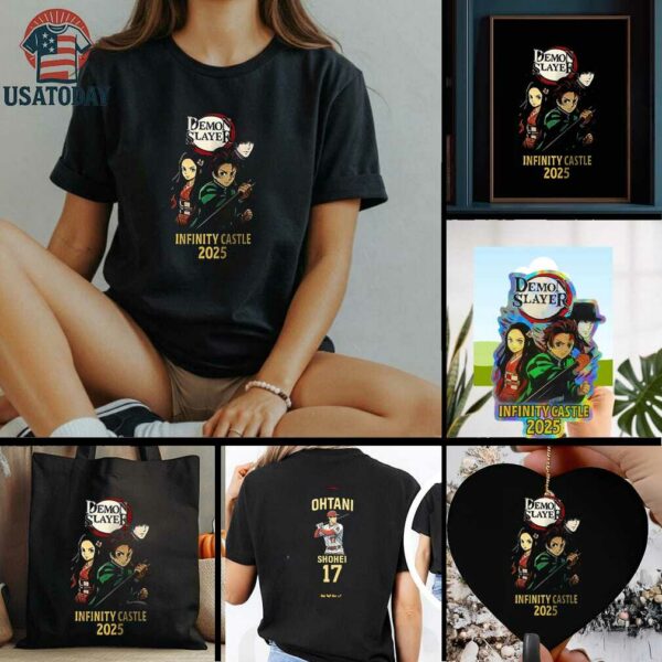 Demon Slayer Infinity Castle x 2025 Shohei Ohtani 17 Anime baseball shirt