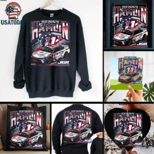 Denny Hamlin Joe Gibbs Racing Team Collection National Debt Relief Car T Shirt