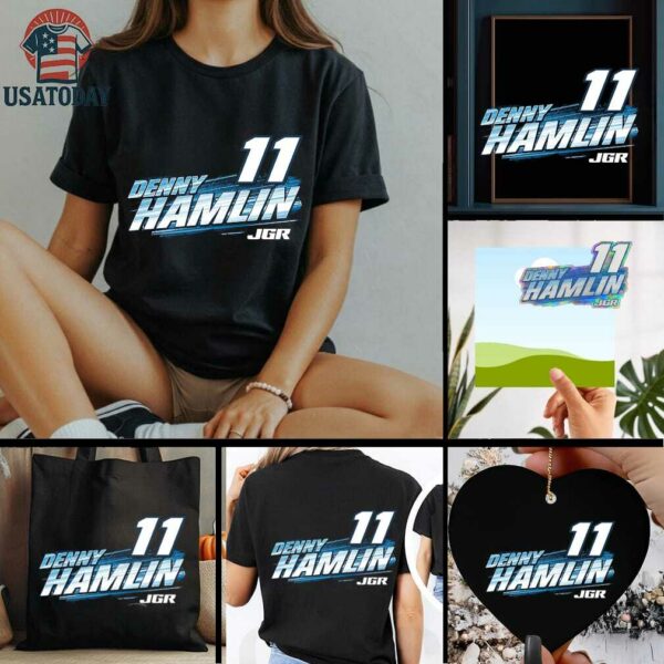 Denny Hamlin Joe Gibbs Racing Team Collection Progressive Car T Shirt