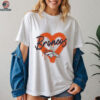 Denver Broncos Spray Heart Boxy T Shirt