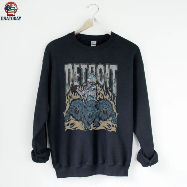 Detroit Football Skull Vintage Shirt
