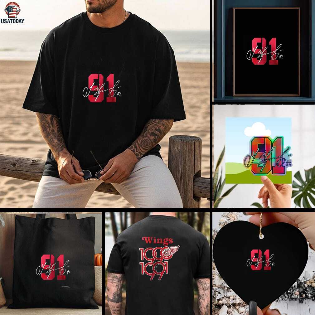 Detroit Red Wings 91 Sergei Fedorov signature shirt Detroit Red Wings 91 Sergei Fedorov signature shirt