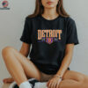 Mitchell and Ness Detroit Tigers Black Overspray Short Sleeve T Shirt
