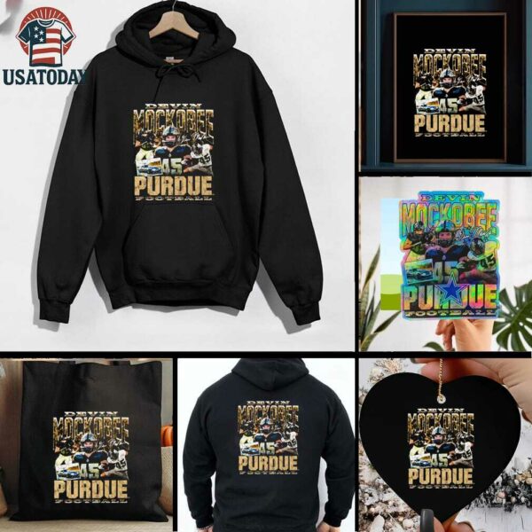 Devin Mockobee graphic collage Purdue football shirt