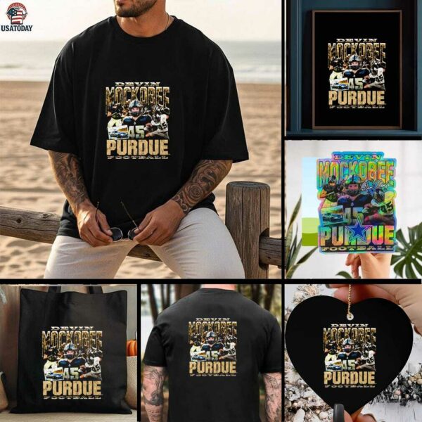 Devin Mockobee graphic collage Purdue football shirt