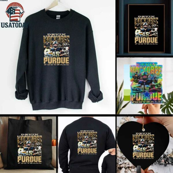 Devin Mockobee graphic collage Purdue football shirt