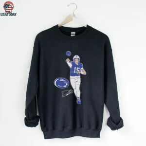Drew Allar superstar pose signature Penn State Nittany Lions shirt