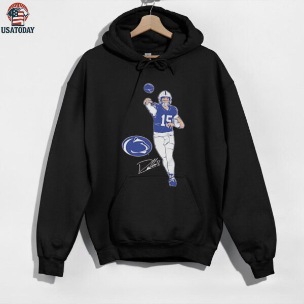 Drew Allar superstar pose signature Penn State Nittany Lions shirt