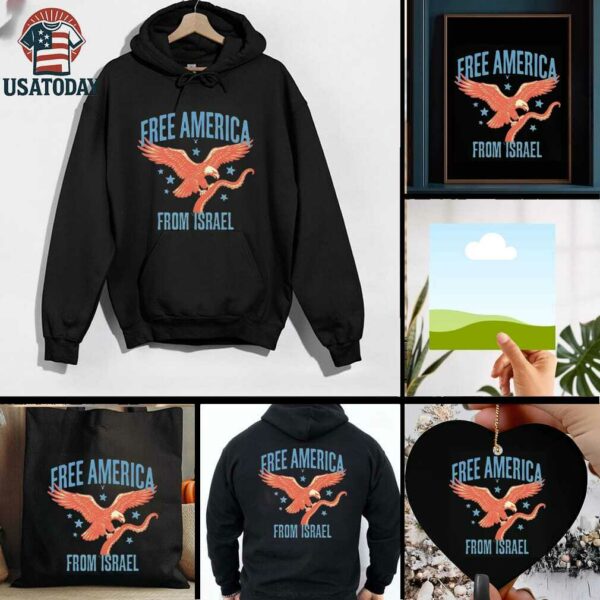 Eagle free America from Israel octopus arms shirt