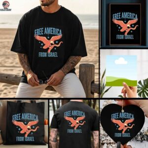 Eagle free America from Israel octopus arms shirt
