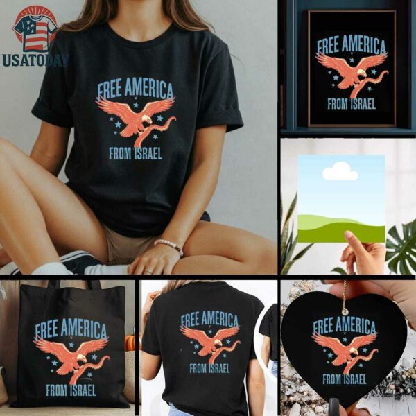 Eagle free America from Israel octopus arms shirt