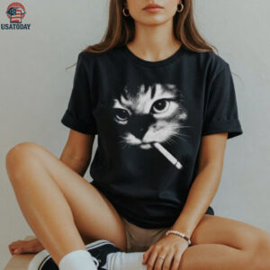 Funny Smoking Cat Meme Shirt