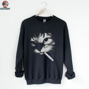 Funny Smoking Cat Meme Shirt