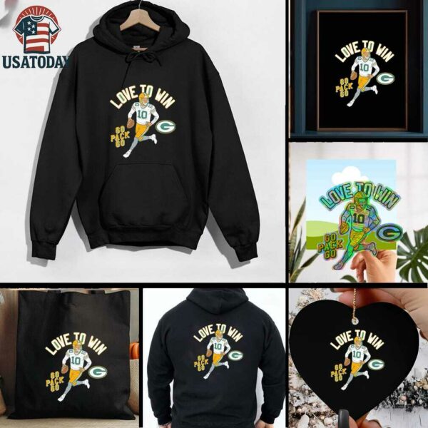 Green Bay Packers Jordan Love Player Illustrative Pack shirt