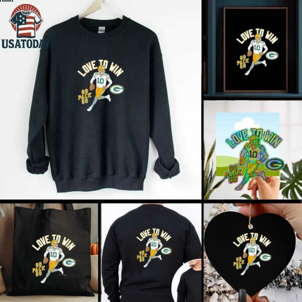 Green Bay Packers Jordan Love Player Illustrative Pack shirt