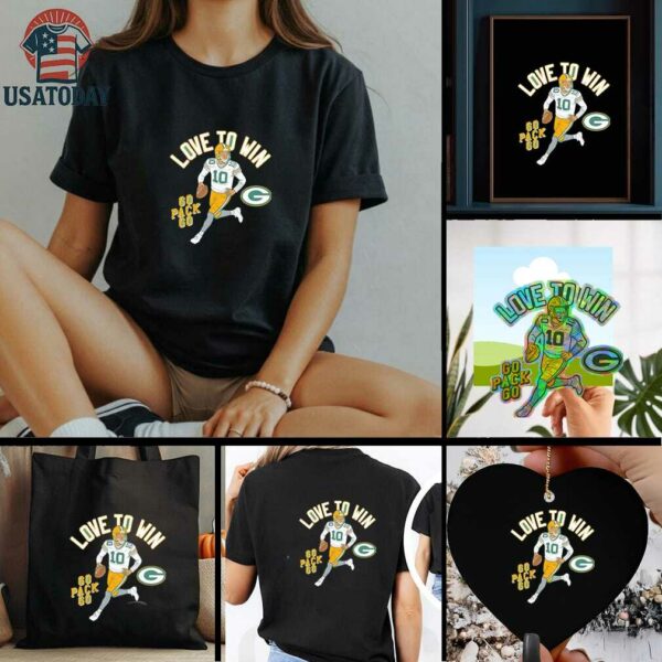 Green Bay Packers Jordan Love Player Illustrative Pack shirt