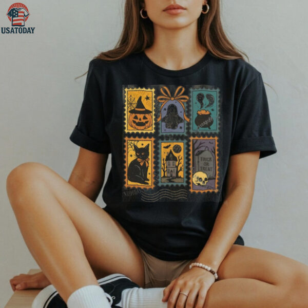 Halloween Cute Ghost Pumpkin Cat Cute Ghost Shirt