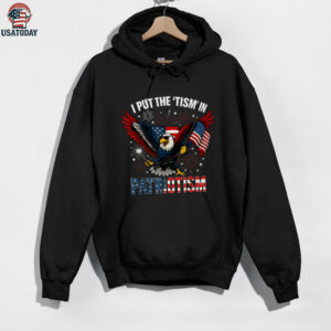 I Put The Tism In Patriotism Athletic Eagle Shirt