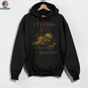 I Teabag NPCs For Dopamine   Zombie Gamer Halloween Shirt