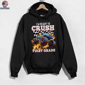 I’M Ready To Crush 1st Grade Monster Truck First Day Boys Shirt