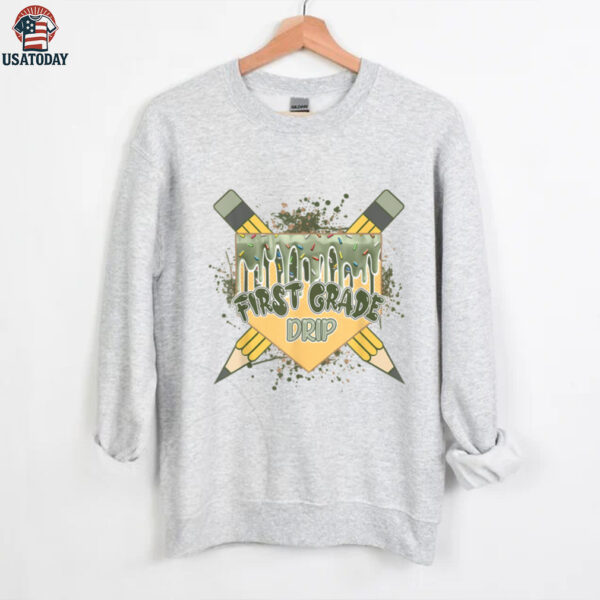 Ice Cream Drip Youth First Grade Boys Back To School Shirt