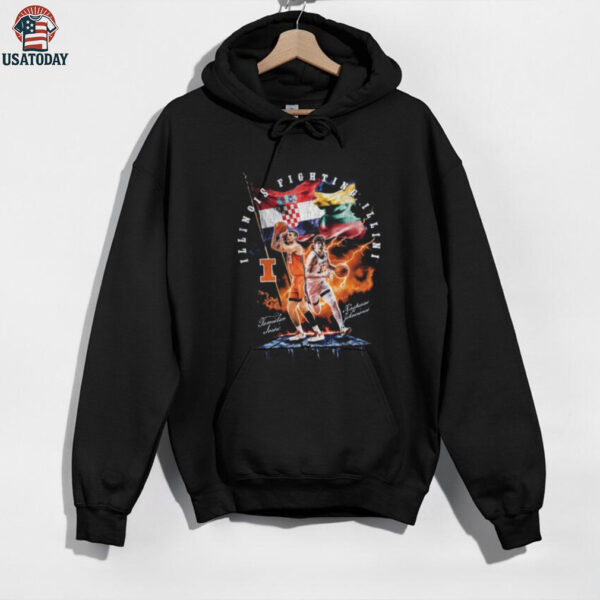Illinois Basketball Kasparas Jakucionis Tomislav Ivisic Shirt