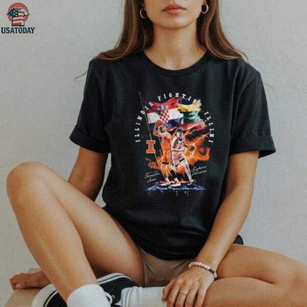 Illinois Basketball Kasparas Jakucionis Tomislav Ivisic Shirt