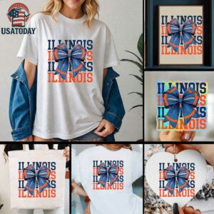 Illinois Football Coquette Bow Shirt