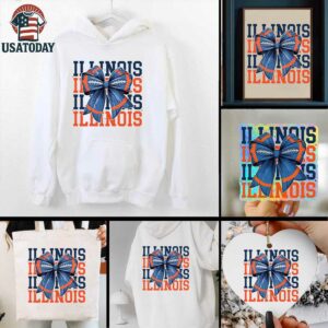 Illinois Football Coquette Bow Shirt