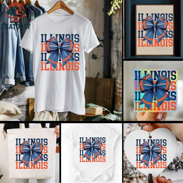 Illinois Football Coquette Bow Shirt