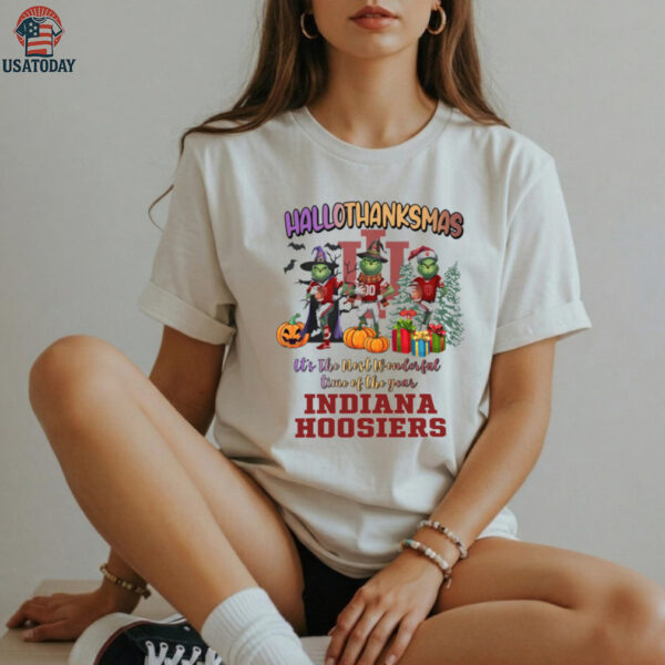 Indiana Hoosiers Hallothanksmas It’s The Most Wonderful Time Of The Year Shirt
