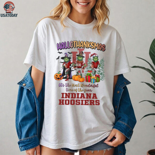 Indiana Hoosiers Hallothanksmas It’s The Most Wonderful Time Of The Year Shirt