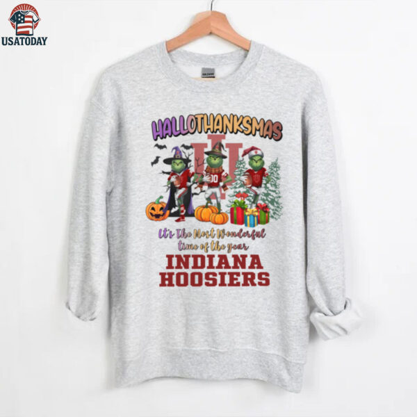 Indiana Hoosiers Hallothanksmas It’s The Most Wonderful Time Of The Year Shirt
