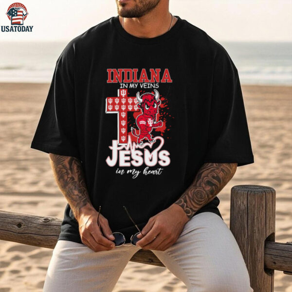 Indiana Hoosiers Jesus In My Heart 2025 T Shirt
