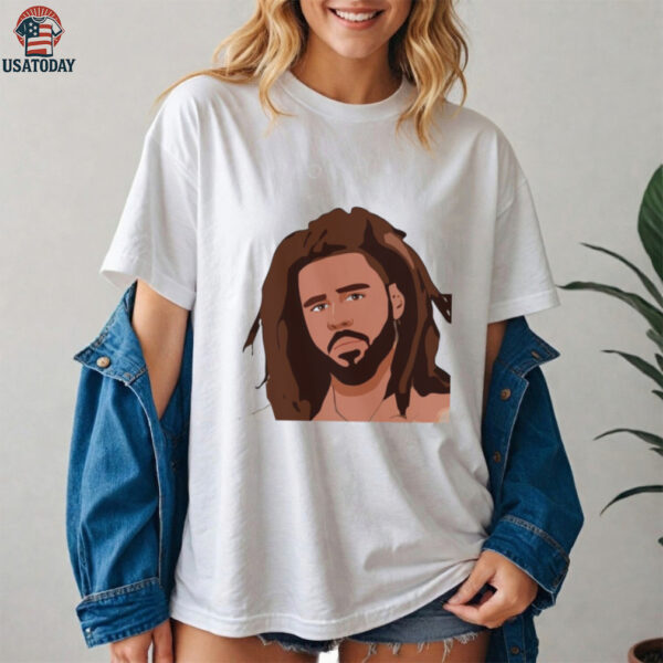 J Cole Cartoon Portrait Shirt