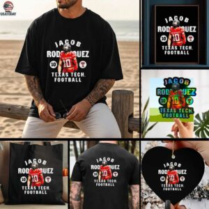 Jacob Rodriguez portrait Texas Tech football shirt