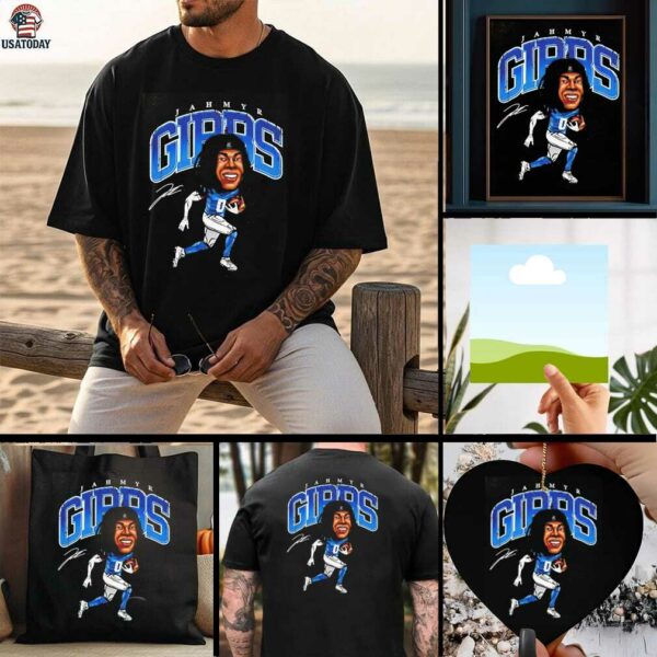 Jahmyr Gibbs Detroit Lions Signature Cartoon shirt