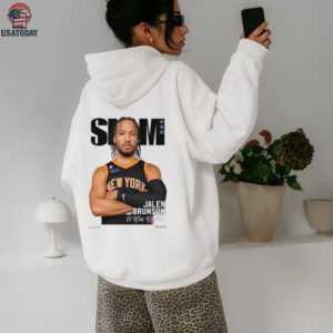 Jalen Brunson White New York Knicks SLAM Cover T Shirt