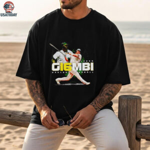 Jason Giambi swing player Oakland baseball shirt