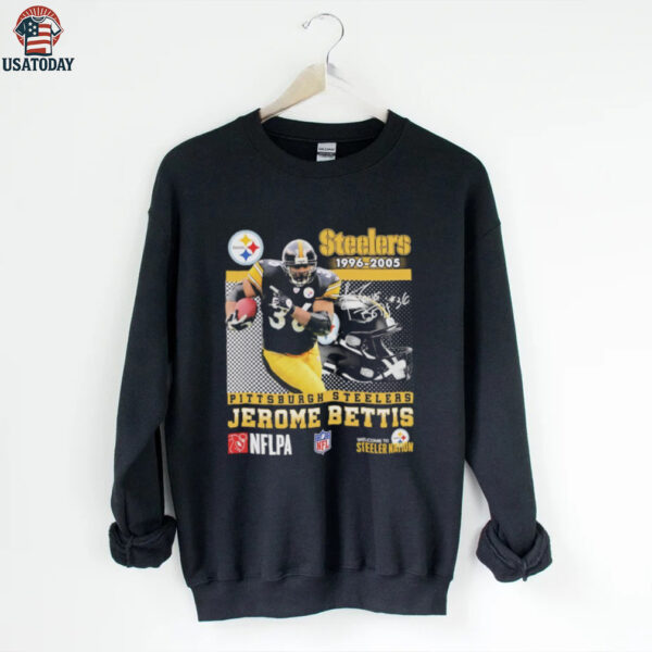 Jerome Bettis Pittsburgh Steelers 1996 2005 signature shirt