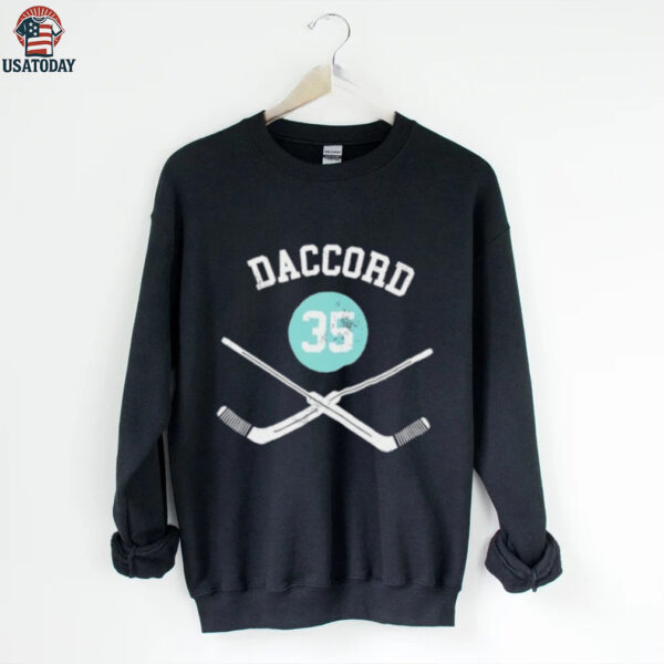Joey Daccord 35 Seattle Kraken Hockey sticks shirt
