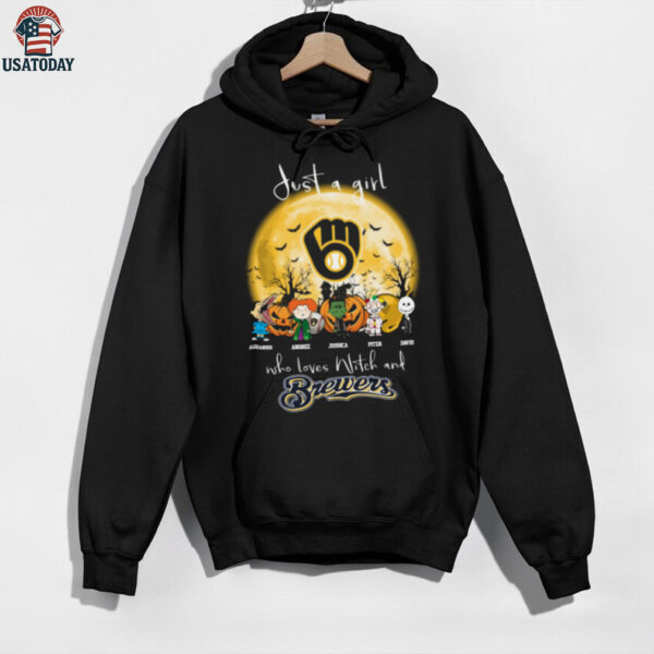 Just a Girl Who Loves Witch and Brewers Halloween T Shirt