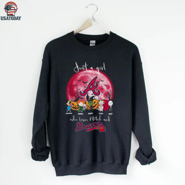 Just a Girl Who Loves Witches & Braves T Shirt