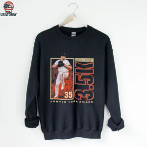 Justin Verlander 35 San Francisco Giants 3500 Career Strikeouts shirt