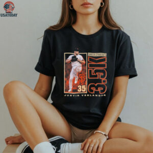 Justin Verlander San Francisco Giants 3,500 Career Strikeouts Shirt