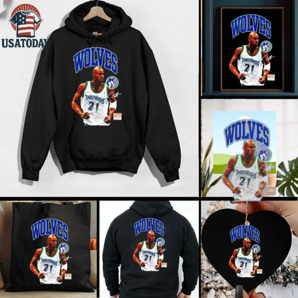 Kevin Garnett hardwood classics Minnesota Timberwolves shirt